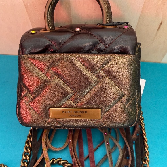 Kurt Geiger Leather Fringe Mini Bag - Picture 7 of 16